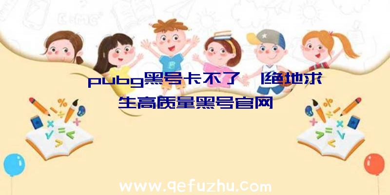 「pubg黑号卡不了」|绝地求生高质量黑号官网